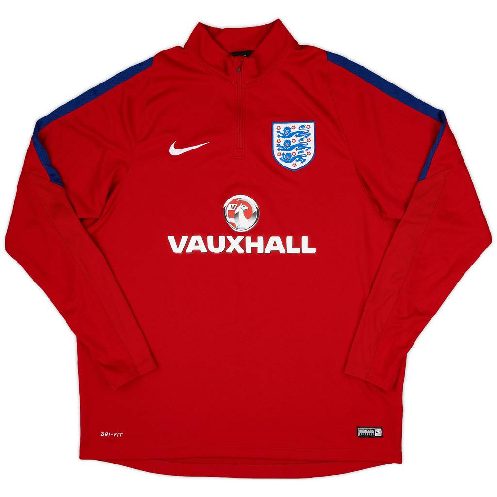 2016-17 England Nike 1/4 Zip Training Top - 9/10 - (XL)