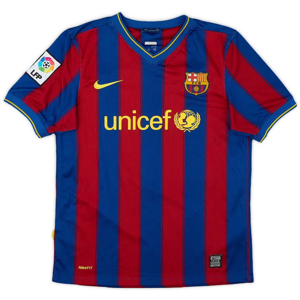 2009-10 Barcelona Home Shirt - 9/10 - (L.Boys)