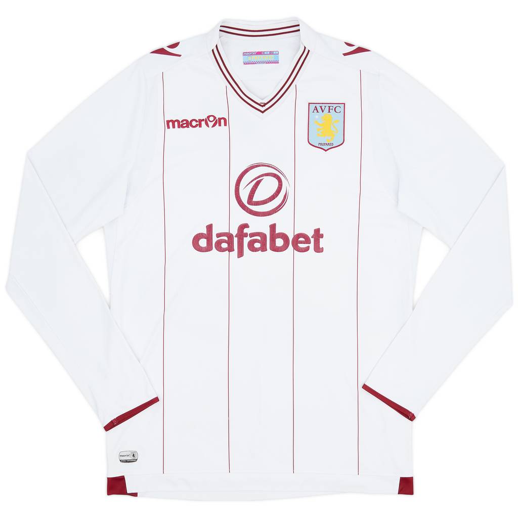 2014-15 Aston Villa Away L/S Shirt - 5/10 - (L)
