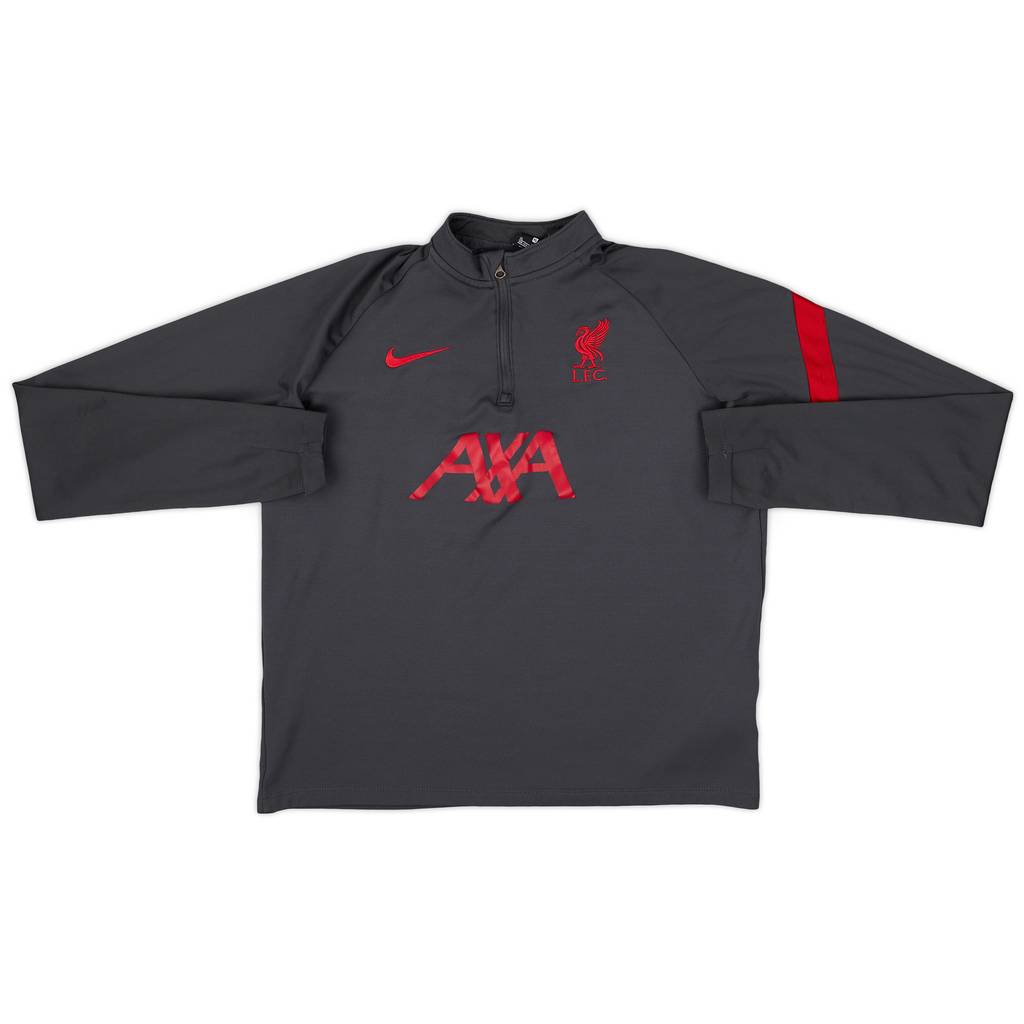 2020-21 Liverpool Nike 1/4 Zip Drill Top - 6/10 - (XL.Boys)