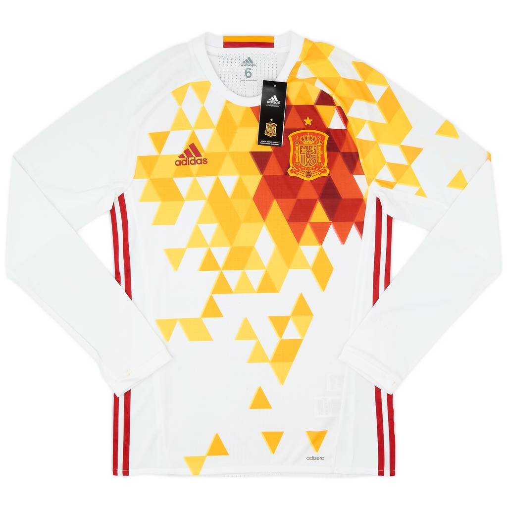 2016-17 Spain Player Issue Away L/S Shirt (M)