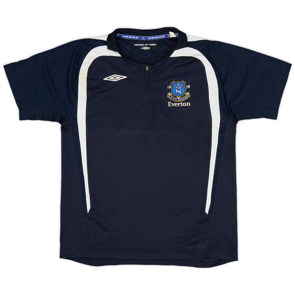 2008-09 Everton Umbro 1/4 Zip Polo Shirt - 8/10 - (L.Boys)