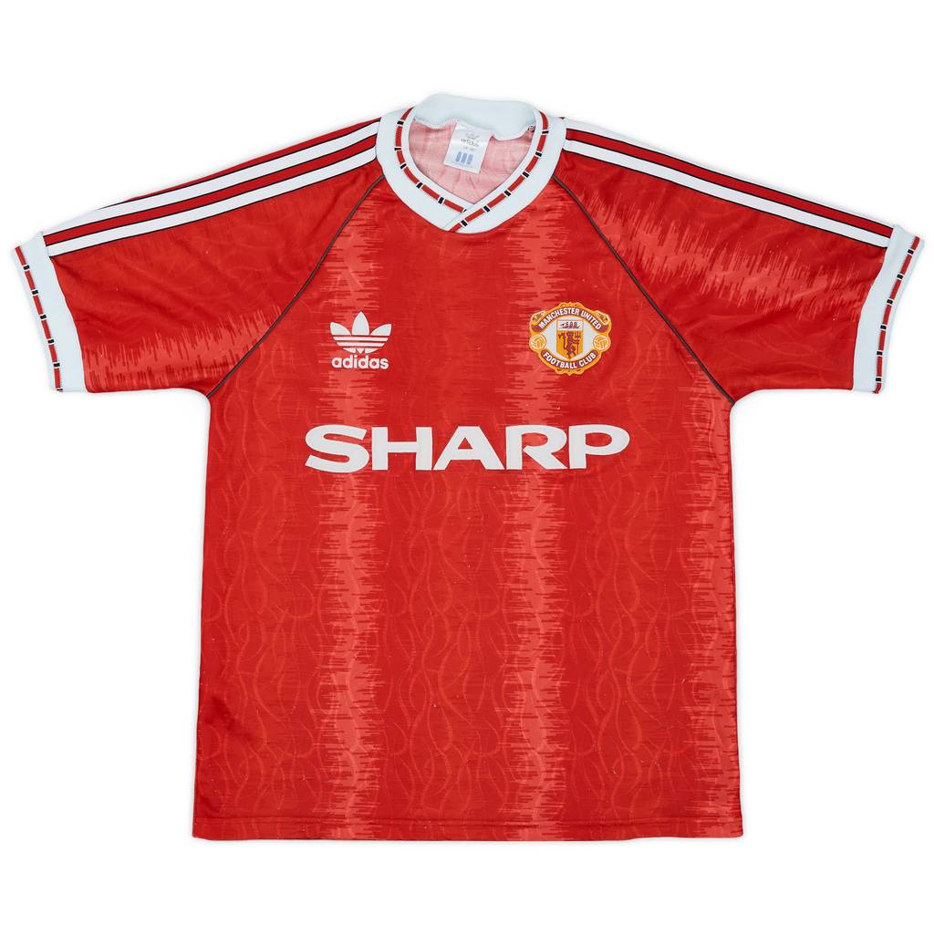 1990-92 Manchester United Home Shirt - 7/10 - (S)