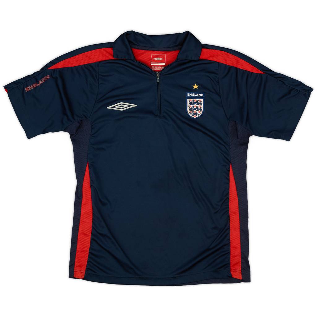 2003-04 England Umbro 1/4 Zip Polo Shirt - 8/10 - (S)