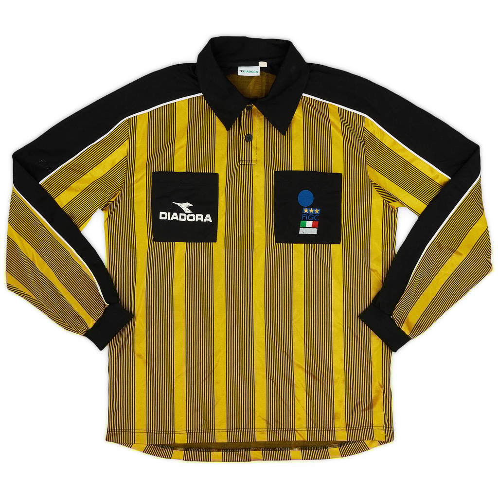 1990s Italy FIGC Diadora Referee Shirt - 6/10 - (XL)
