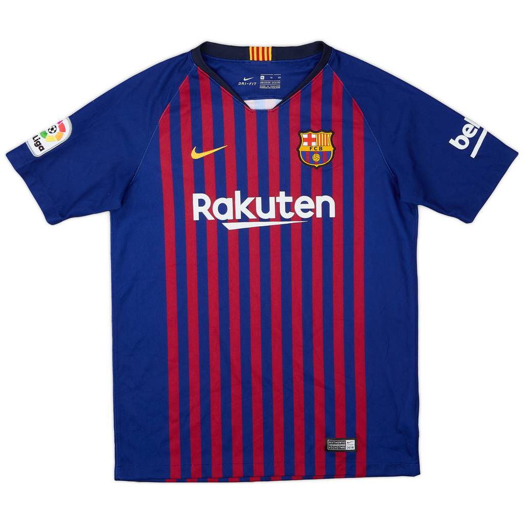 2018-19 Barcelona Home Shirt - 7/10 - (XL.Boys)