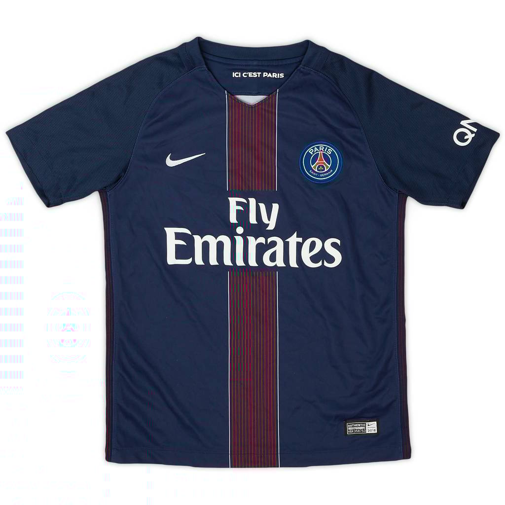 2017-18 Paris Saint-Germain Home Shirt - 9/10 - (M.Boys)