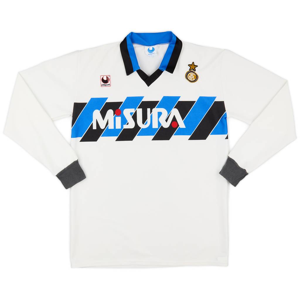 1989-90 Inter Milan Away L/S Shirt - 8/10 - (XL)