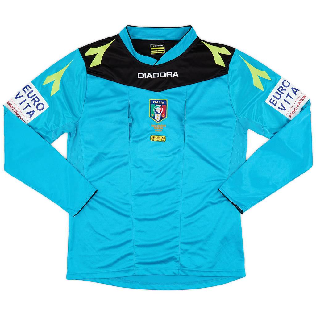 2015-16 Italy Diadora Referee L/S Shirt - 9/10 - (M)