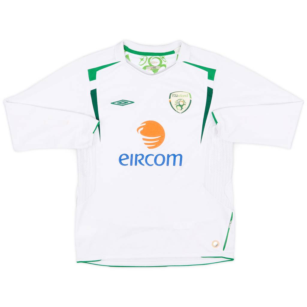 2005-07 Ireland Away L/S Shirt - 8/10 - (M.Boys)
