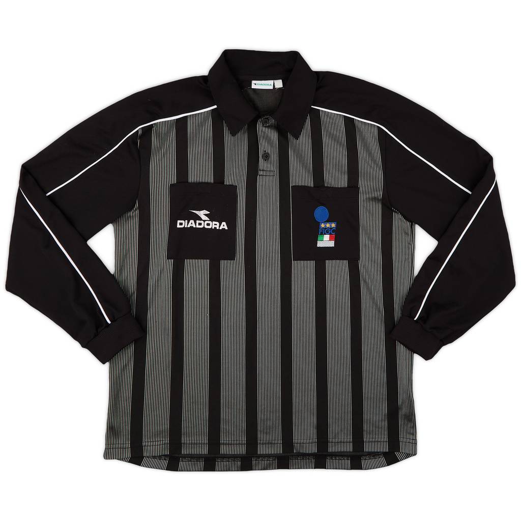 1990s Italy FIGC Diadora Referee L/S Shirt - 8/10 - (XXL)