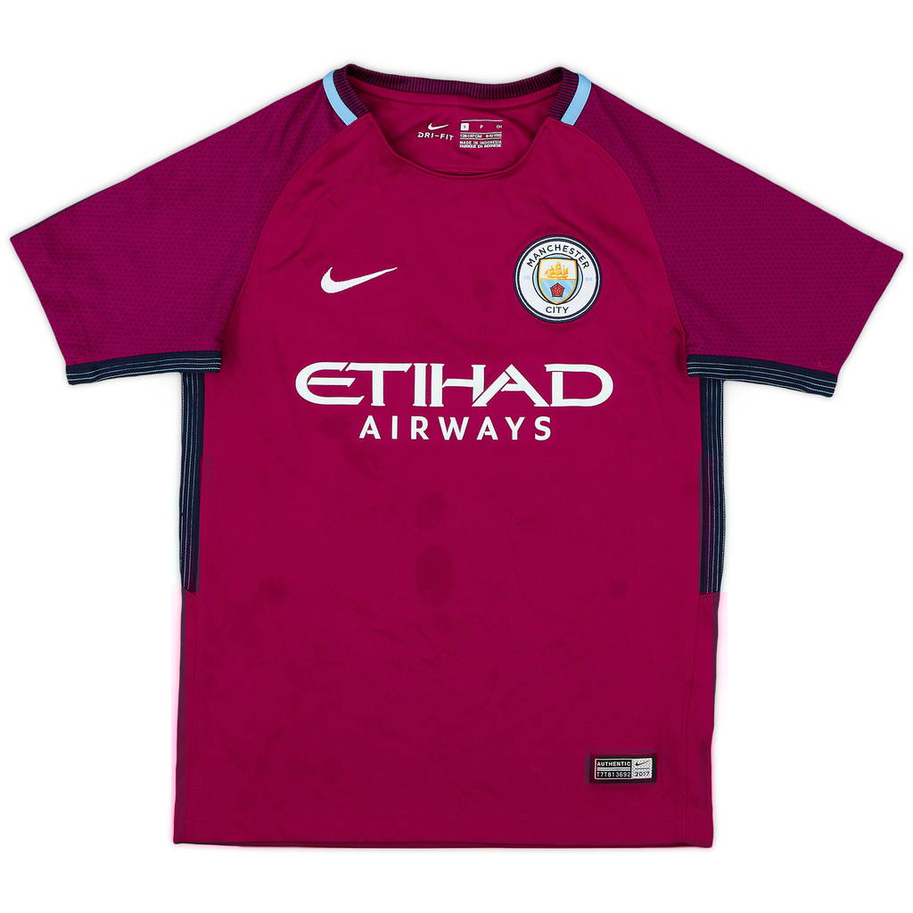 2017-18 Manchester City Away Shirt - 6/10 - (S.Boys)