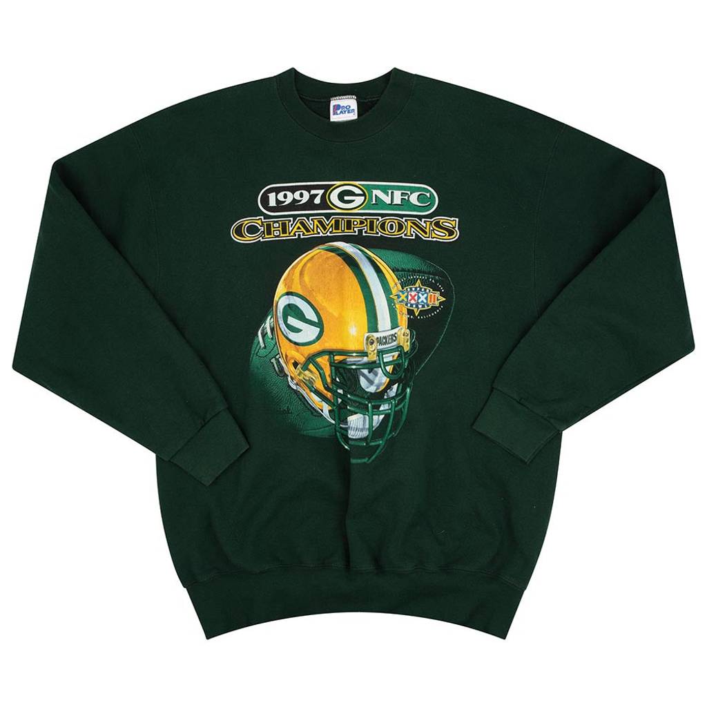1997 Green Bay Packers NFC Champions Pro Player Sweat Top XXL