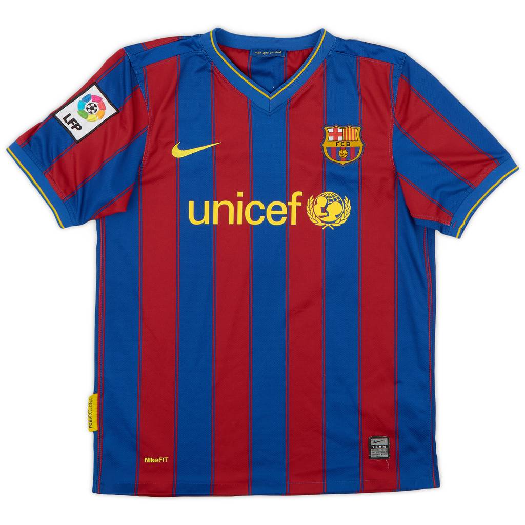 2009-10 Barcelona Home Shirt - 9/10 - (L.Boys)