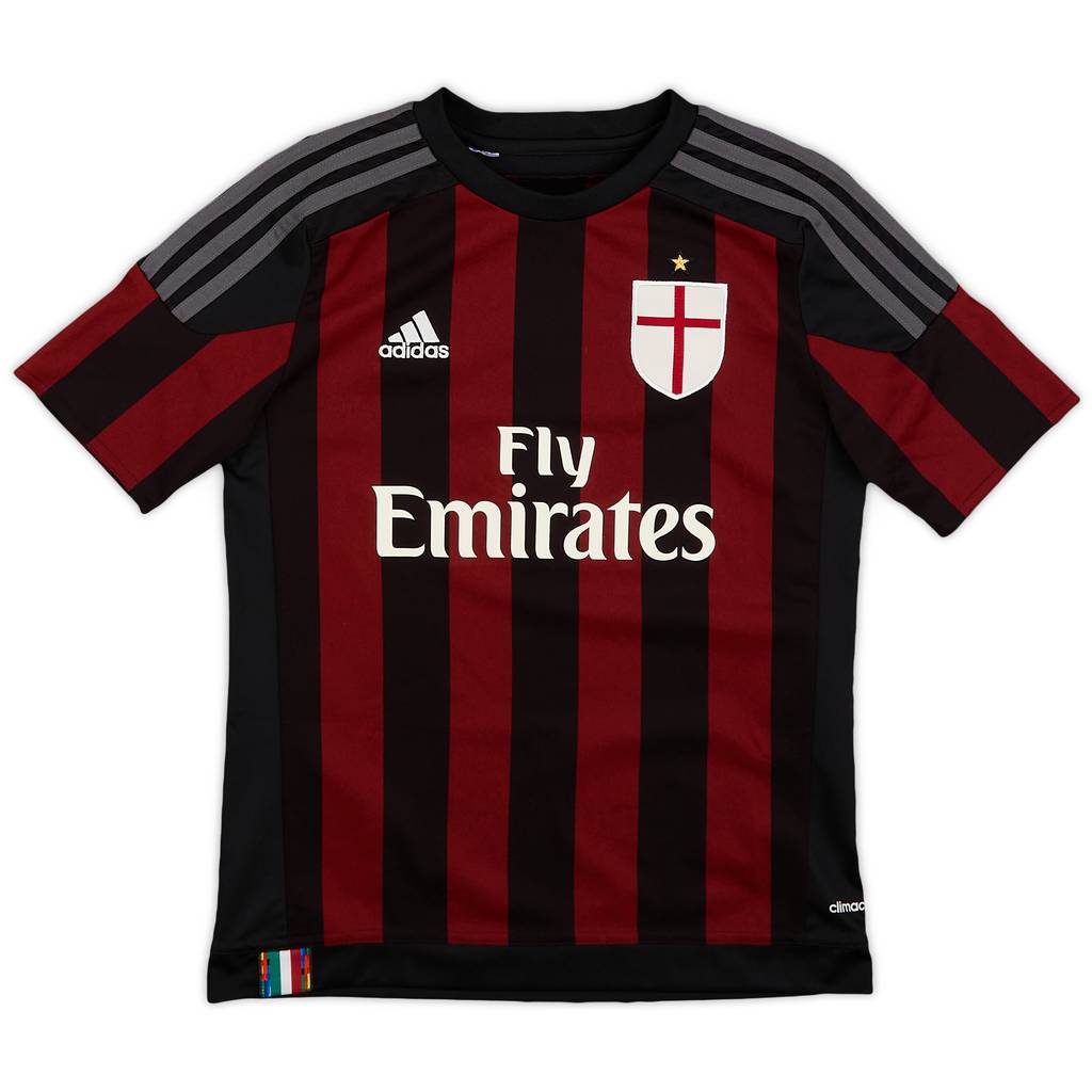 2015-16 AC Milan Home Shirt - 9/10 - (M.Boys)