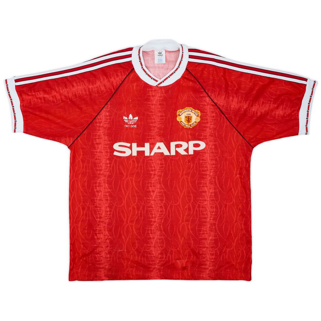 1990-92 Manchester United Home Shirt - 5/10 - (L)