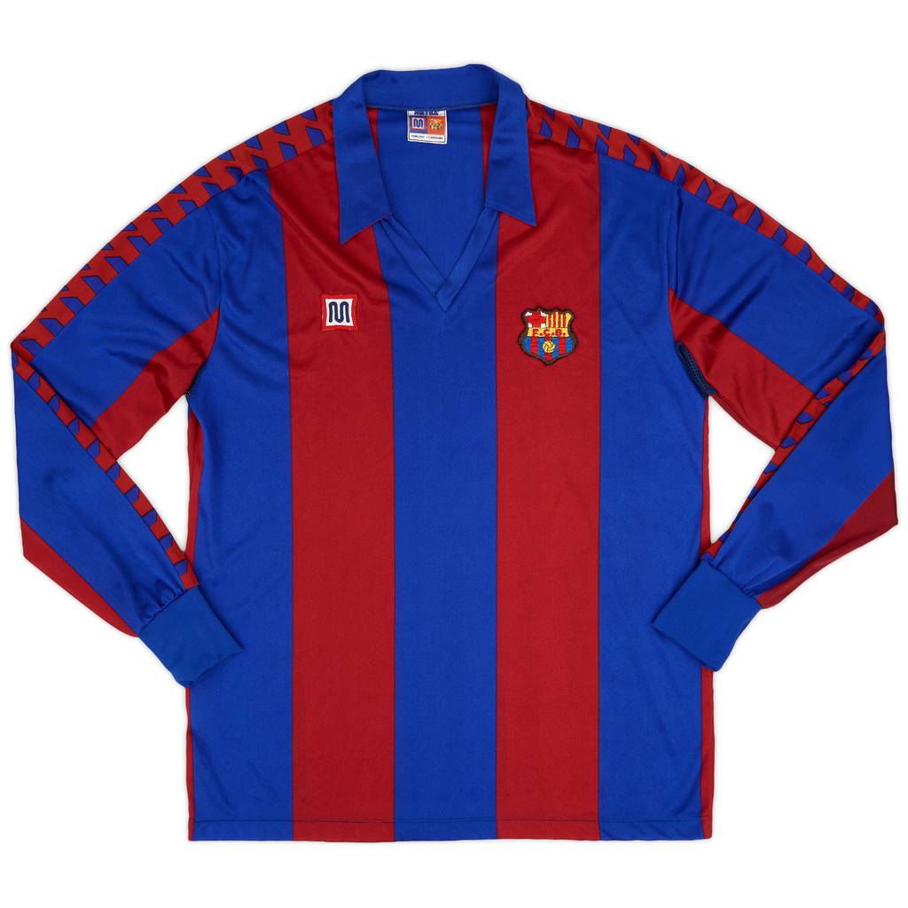 1984-89 Barcelona Home L/S Shirt - 9/10 - (XL)