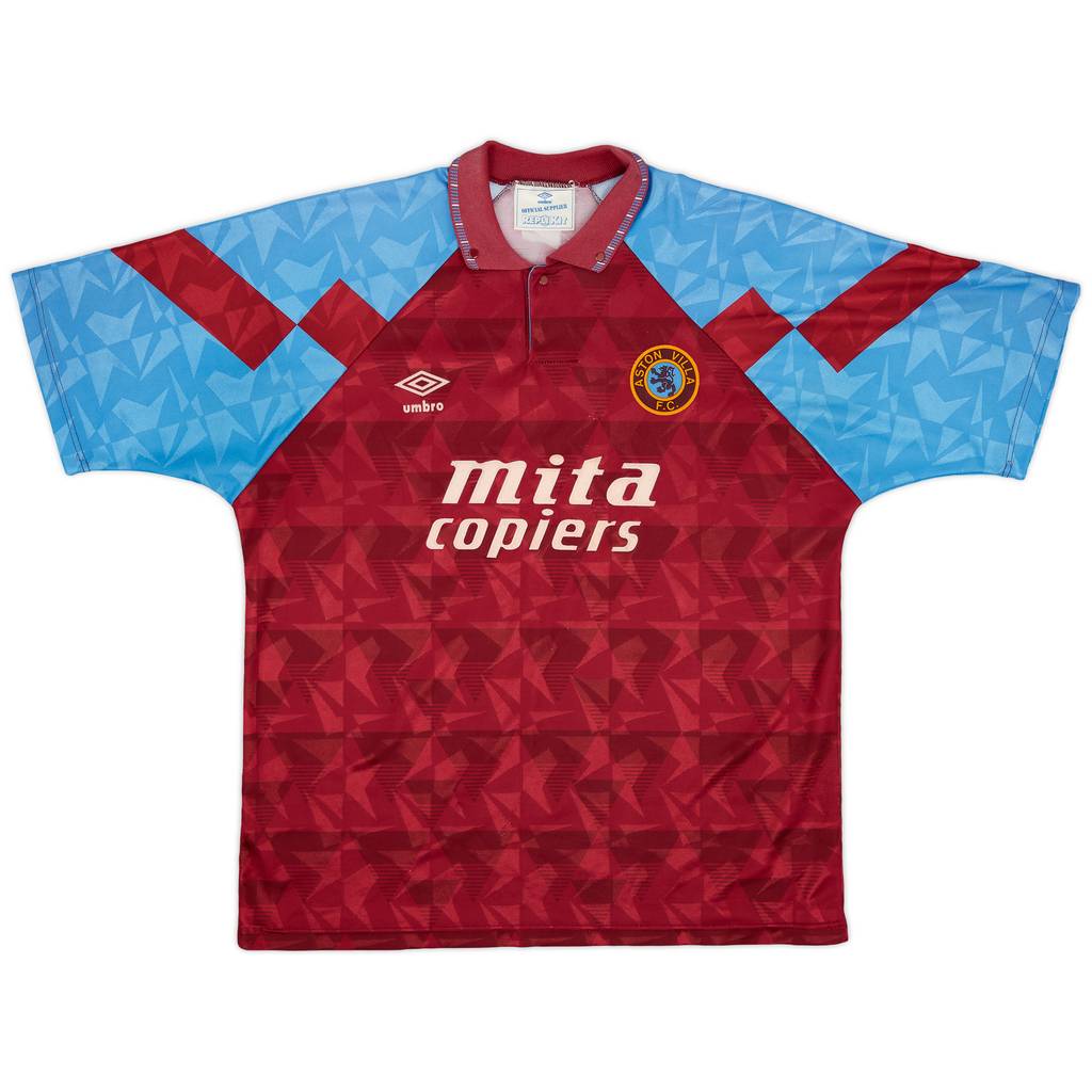 1990-92 Aston Villa Home Shirt - 8/10 - (XL)