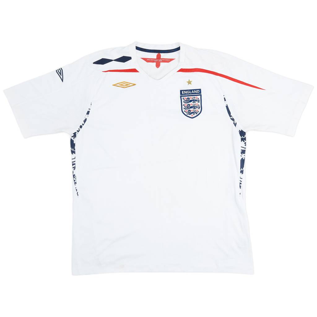 2007-09 England Home Shirt - 7/10 - (XL)