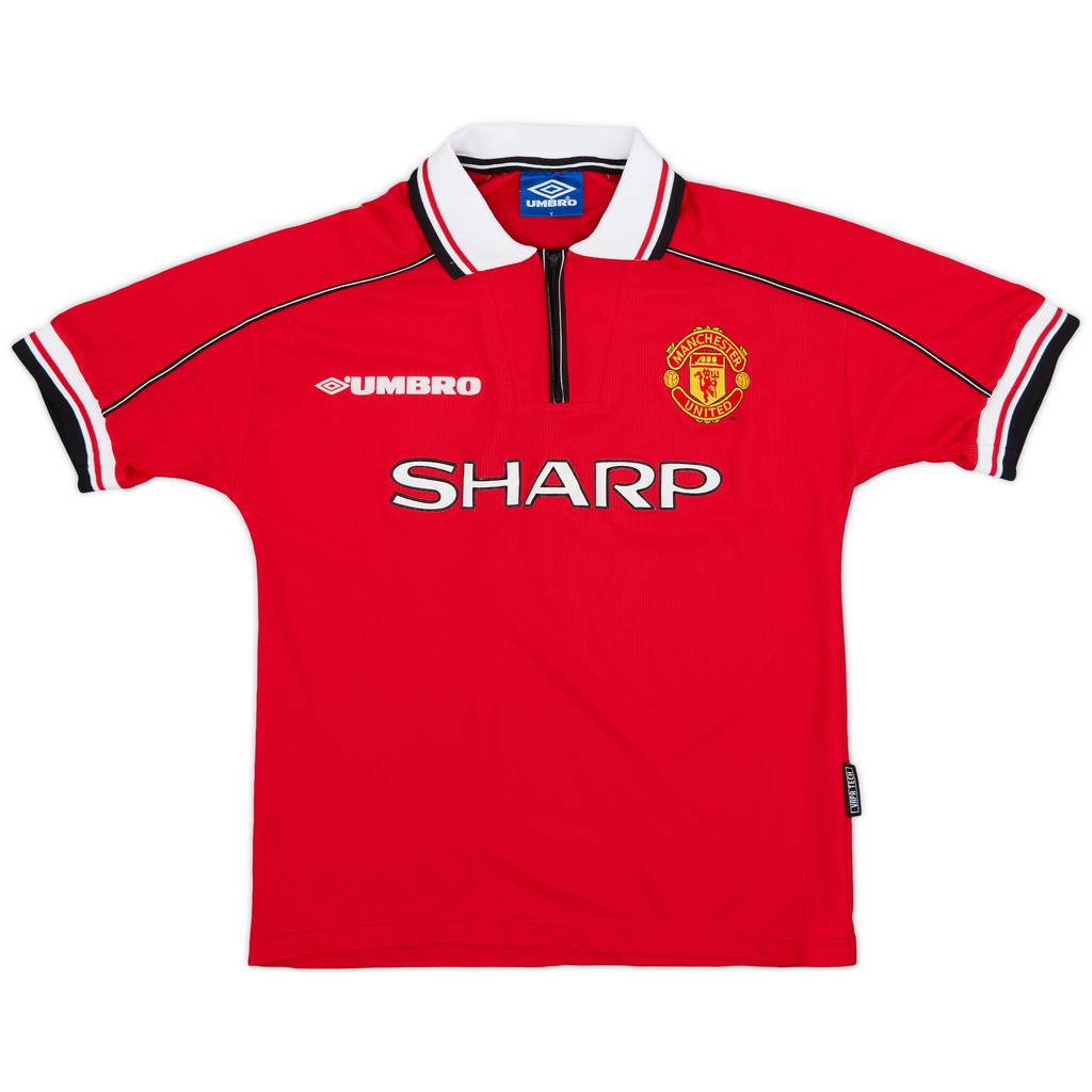 1998-00 Manchester United Home Shirt - 8/10 - (Y)