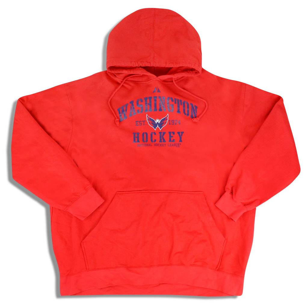 2010s Washington Capitals Majestic Hooded Sweat Top XL