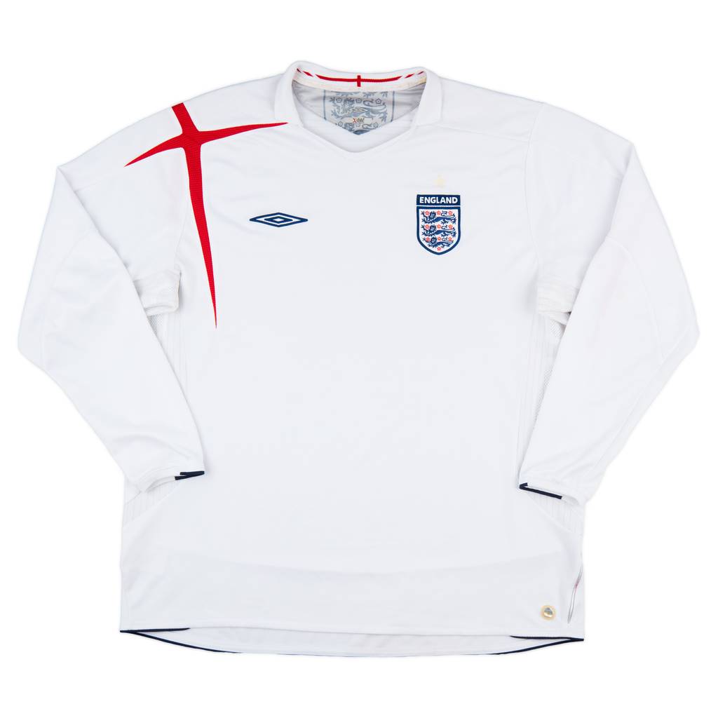 2005-07 England Home L/S Shirt Beckham #7