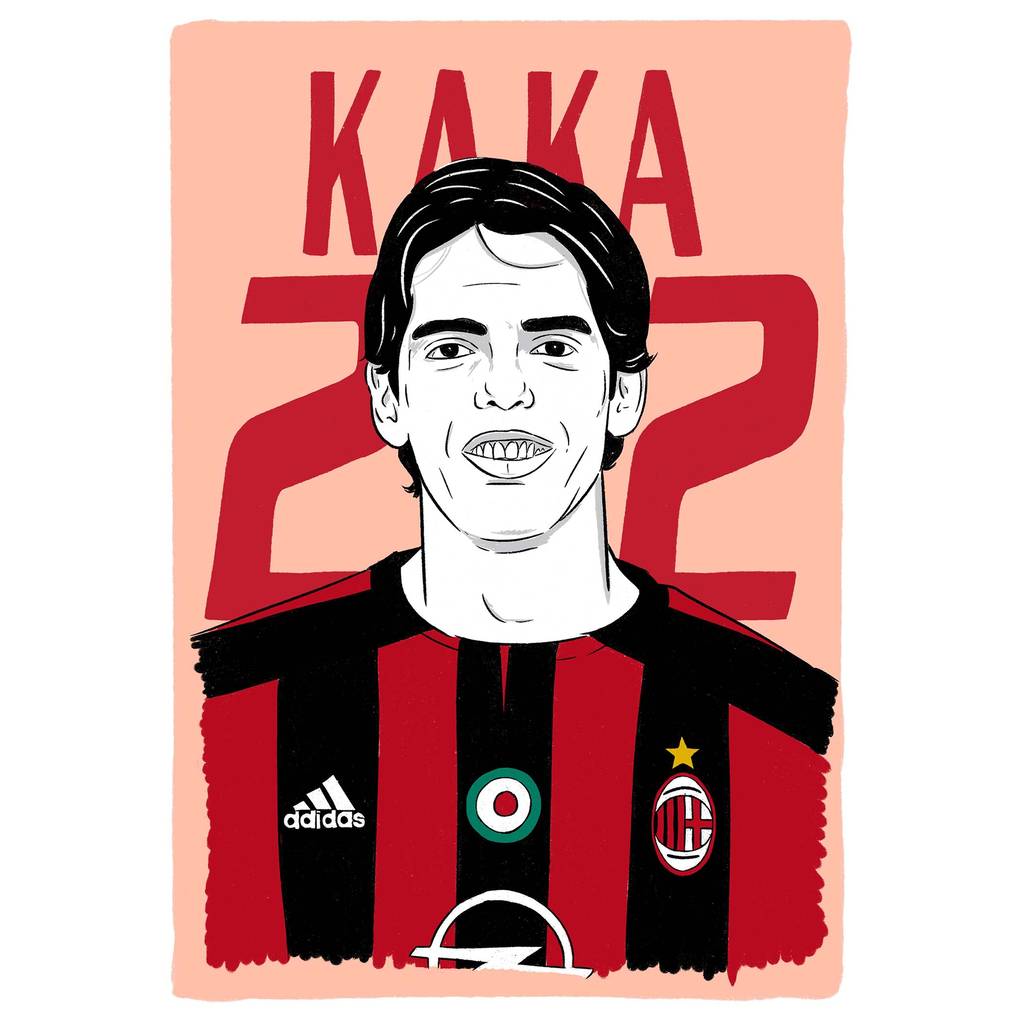 2003-04 AC Milan Kaká #22 Serie A Icons A3 Poster/Print