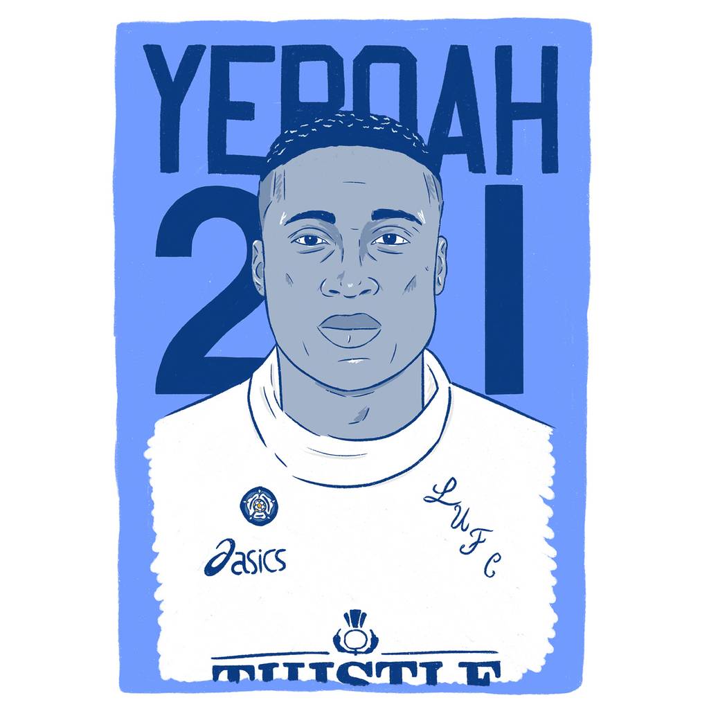 1995-96 Leeds United Yeboah #21 Premier League Icons Poster/Print