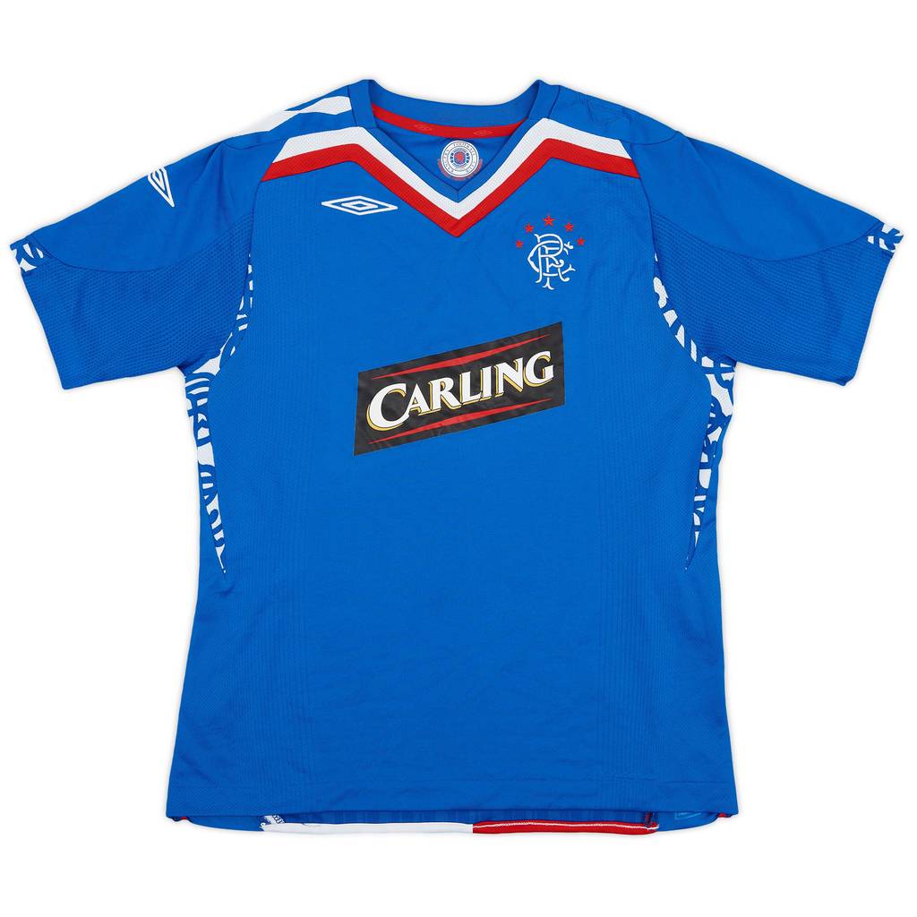 2007-08 Rangers Home Shirt - 8/10 - (XL.Boys)