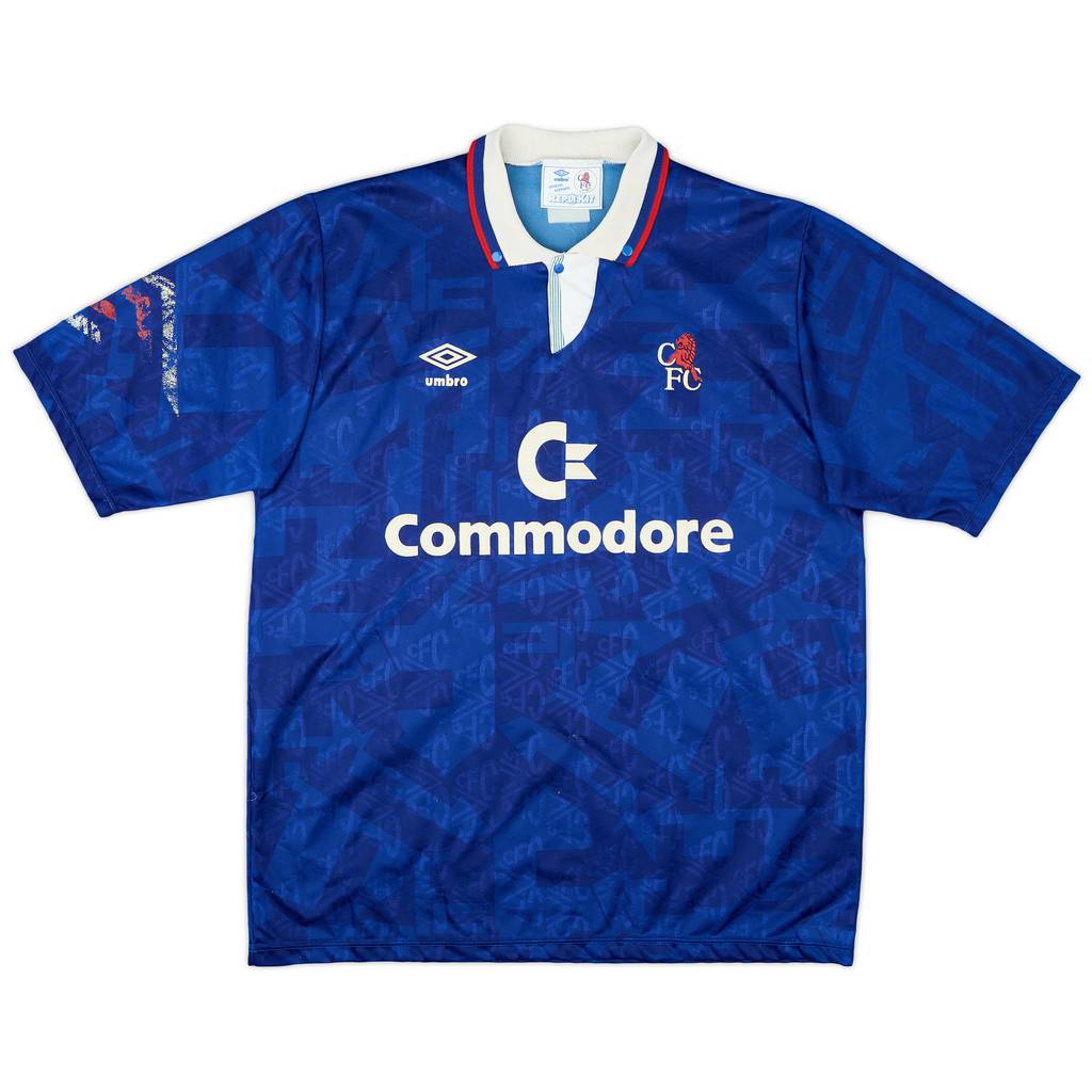 1991-93 Chelsea Home Shirt - 8/10 - (L)