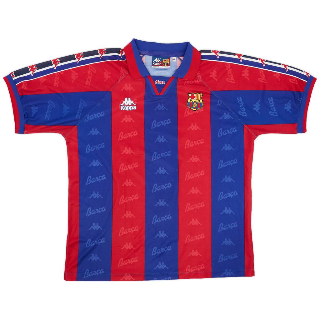 1995-97 Barcelona Home Shirt - 8/10 - (XL)