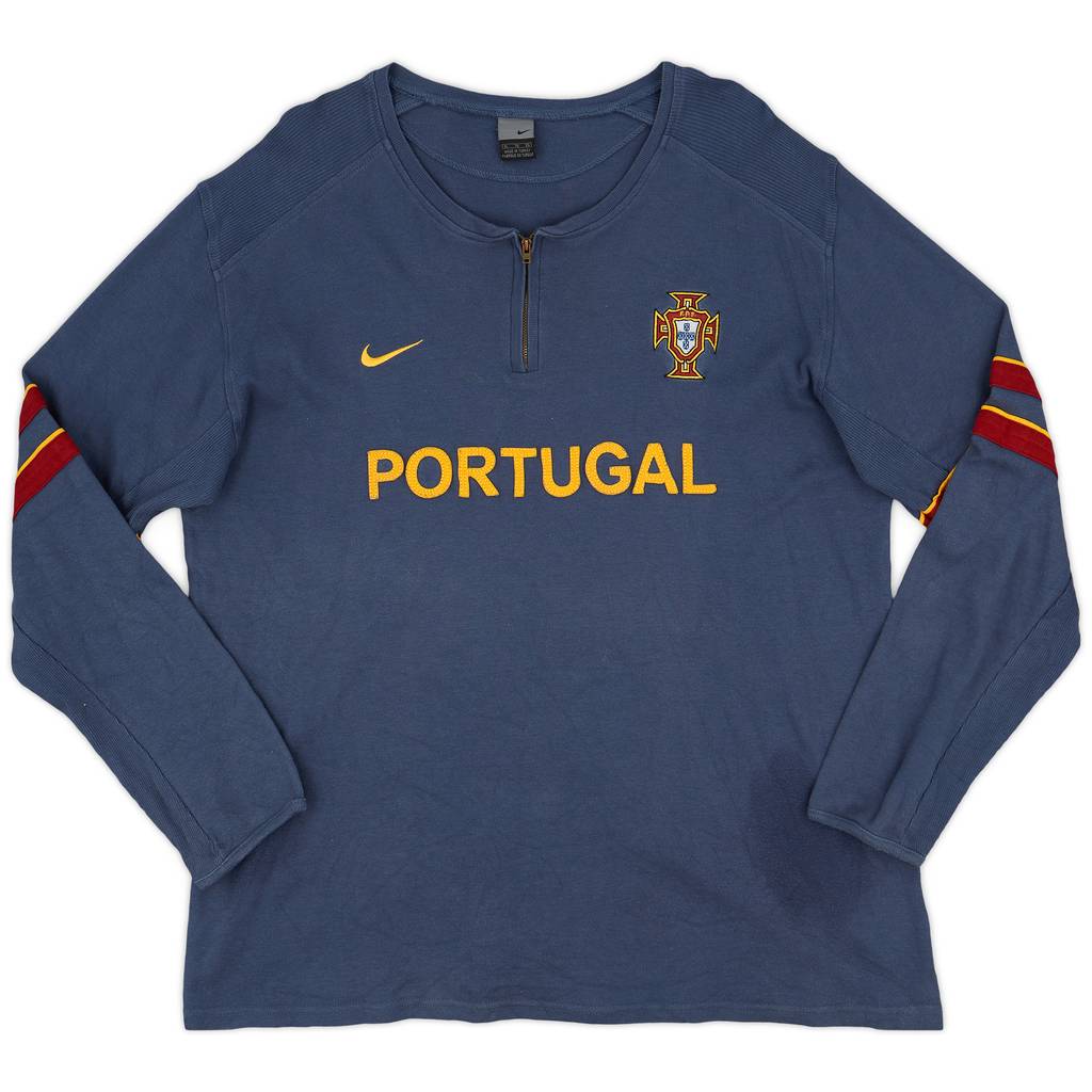 2002-03 Portugal Nike 1/4 Zip Sweat Top - 7/10 - (XL)