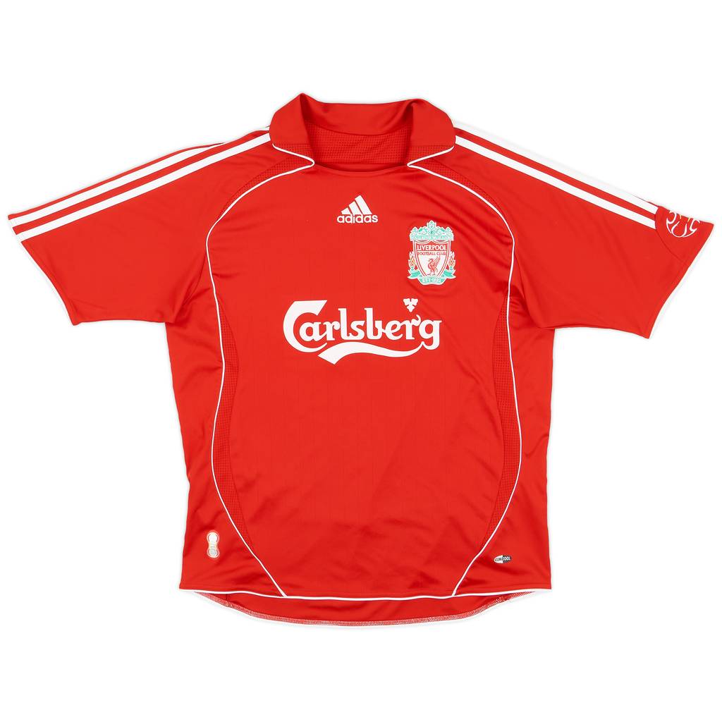 2006-08 Liverpool Home Shirt - 8/10 - (XL.Boys)