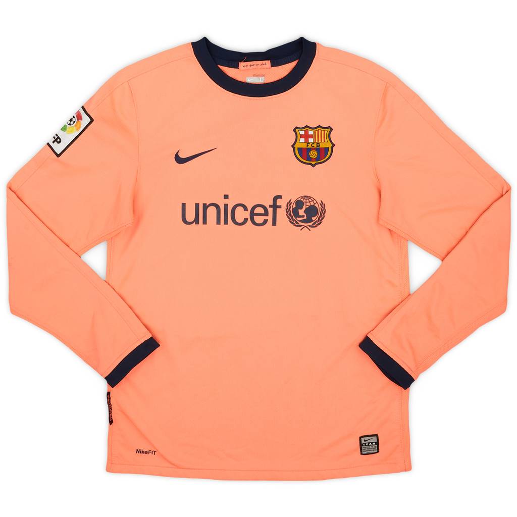2009-10 Barcelona Away L/S Shirt - 7/10 - (L.Boys)