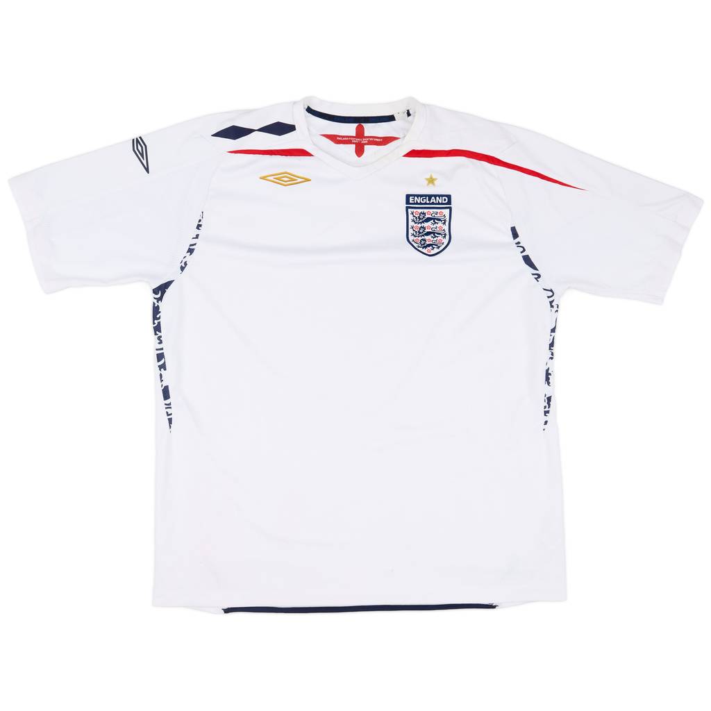 2007-09 England Home Shirt - 6/10 - (XXL)