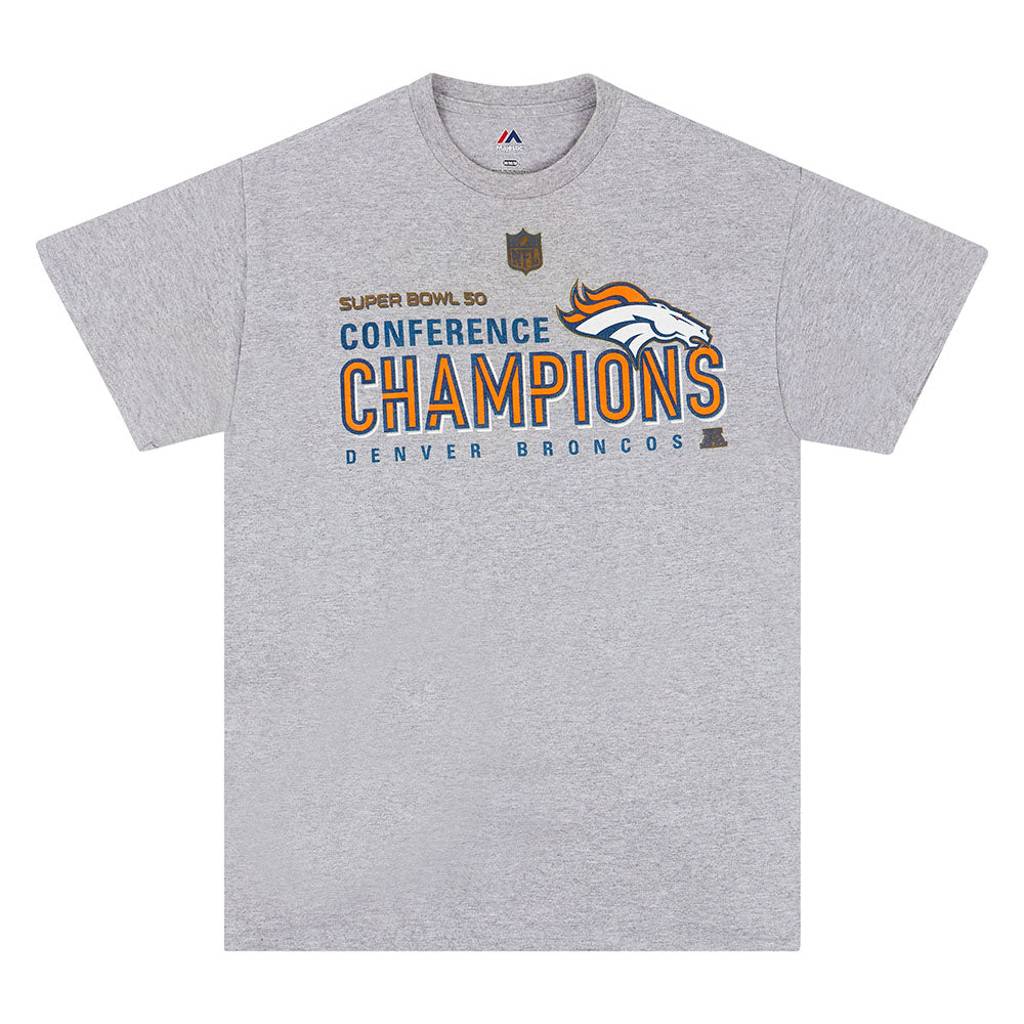 2016 Denver Broncos Conference Champions Majestic Tee M