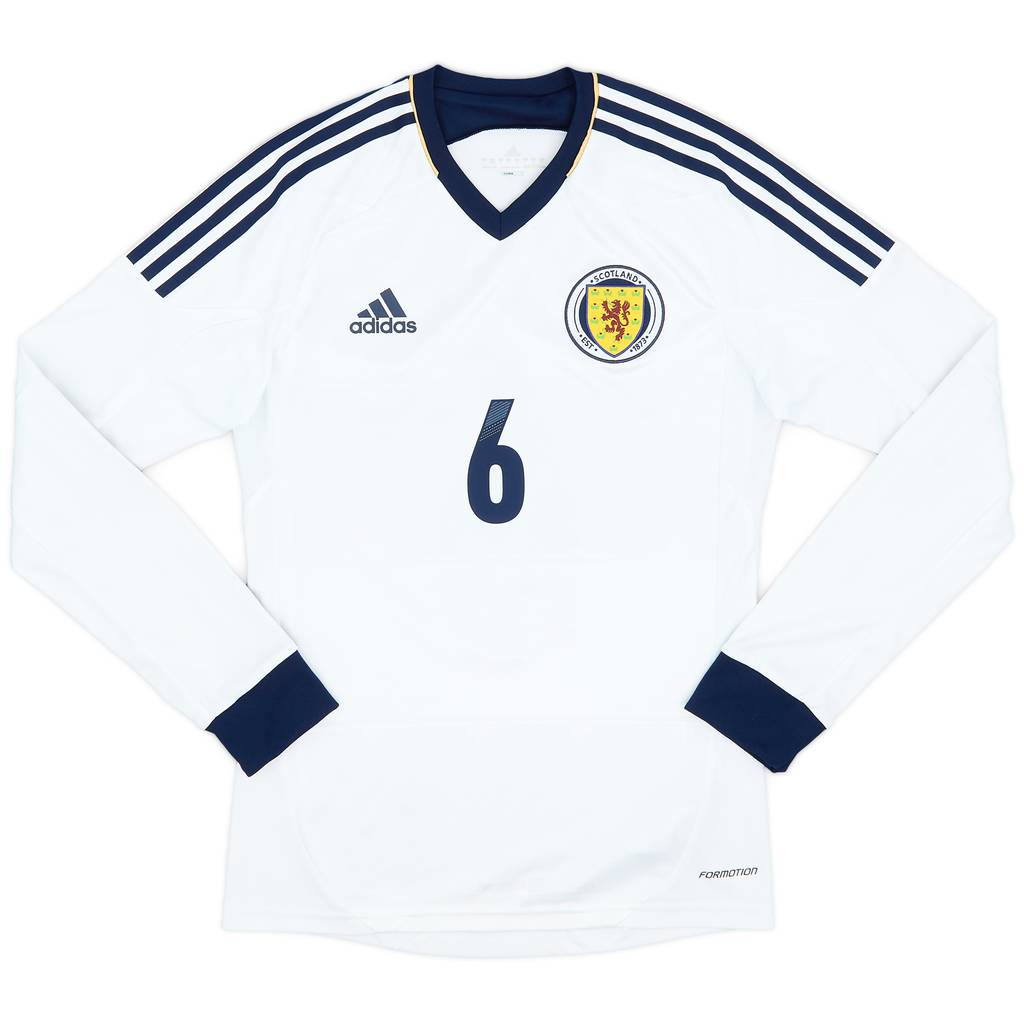2012-14 Scotland Authentic Away L/S Shirt #6 - 8/10 - (S)