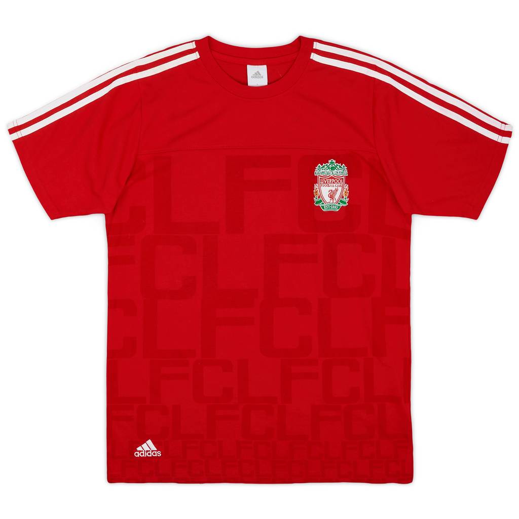 2008-09 Liverpool adidas Cotton Tee - 7/10 - (L)