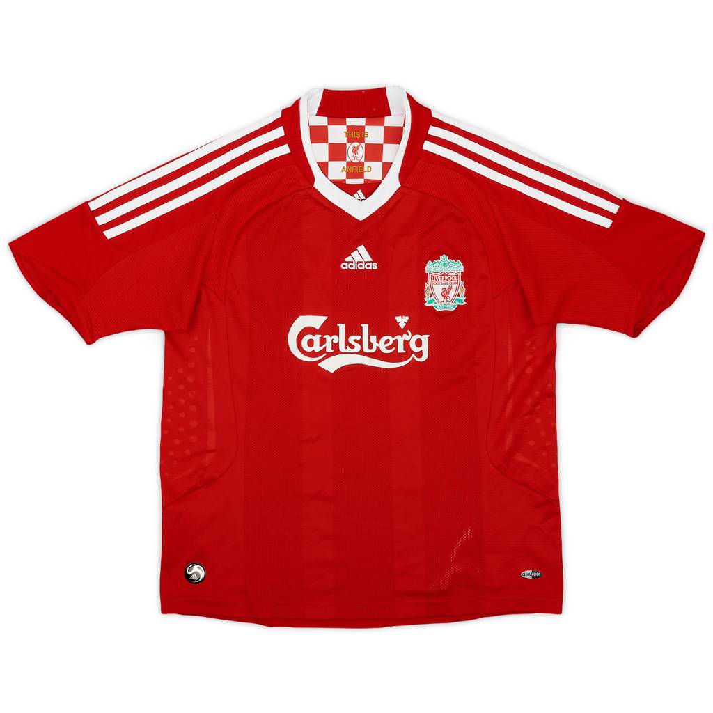 2008-10 Liverpool Home Shirt - 9/10 - (M.Boys)