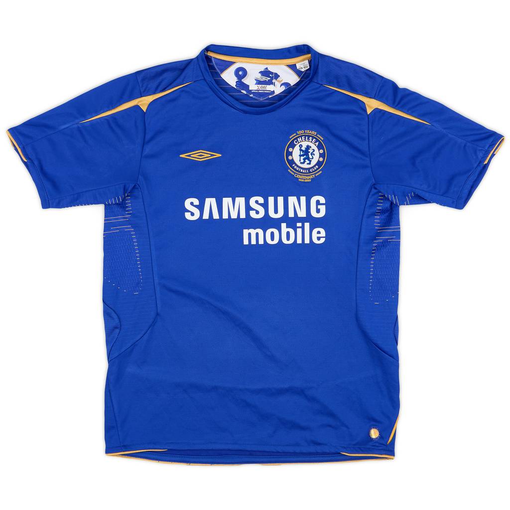 2005-06 Chelsea Centenary Home Shirt - 9/10 - (L.Boys)