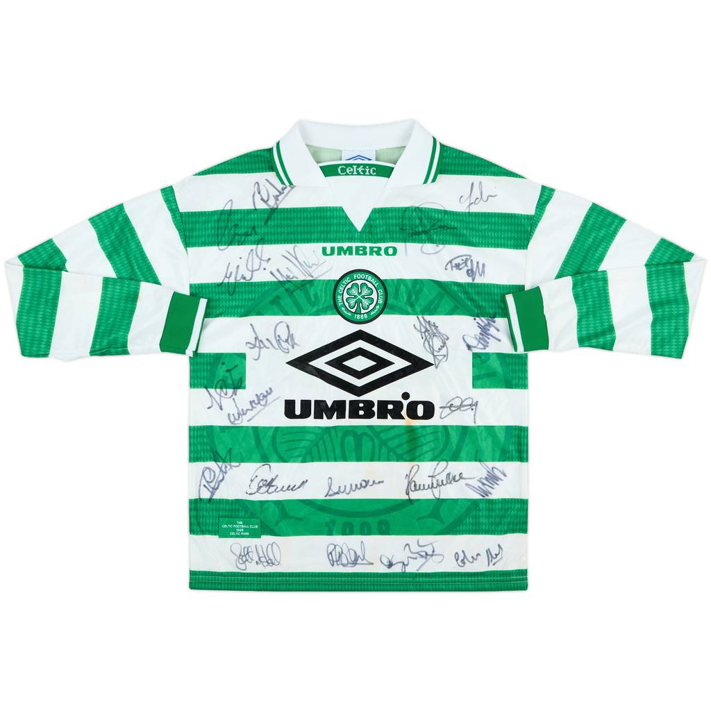 1997-99 Celtic Squad Signed Home L/S Shirt