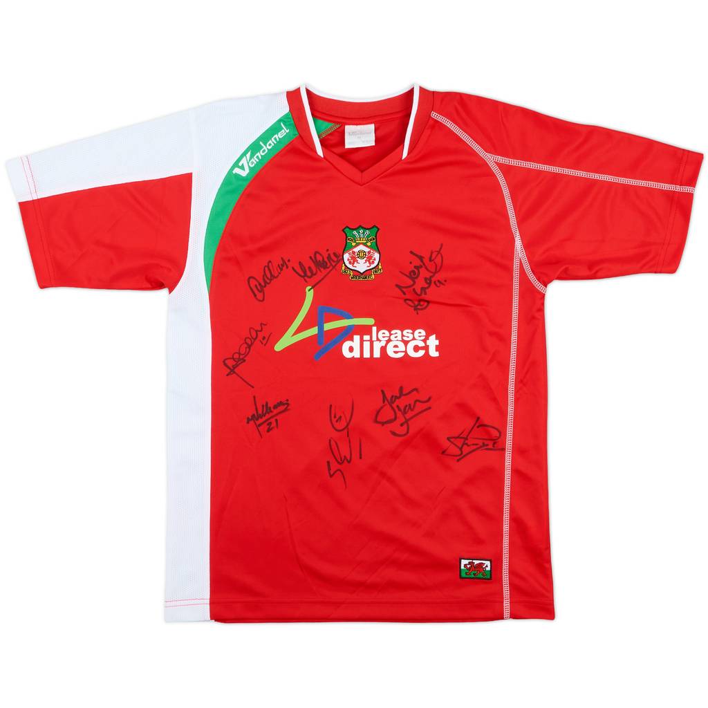 2007-08 Wrexham Squad Signed Home Shirt - 8/10 - (L.Boys)