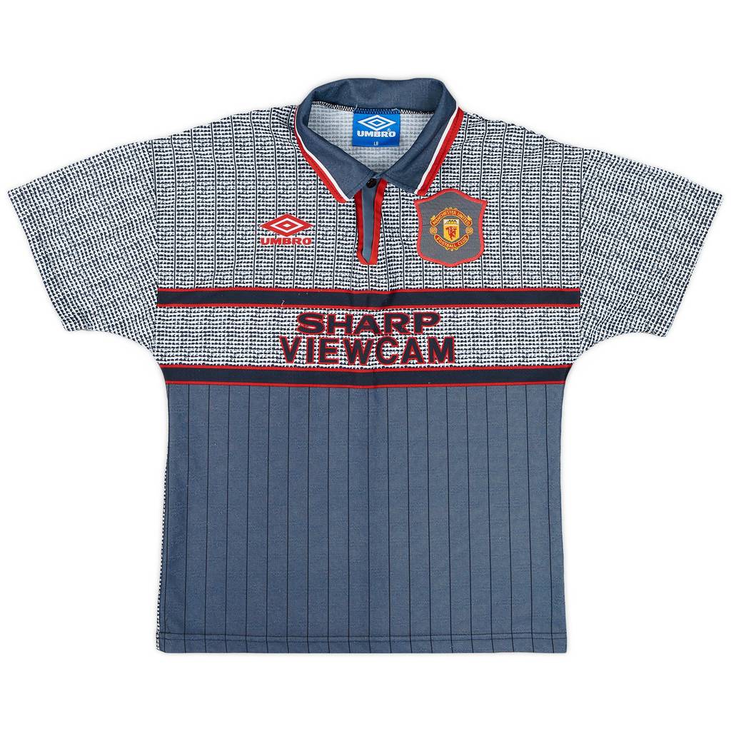 1995-96 Manchester United Away Shirt - 9/10 - (L.Boys)