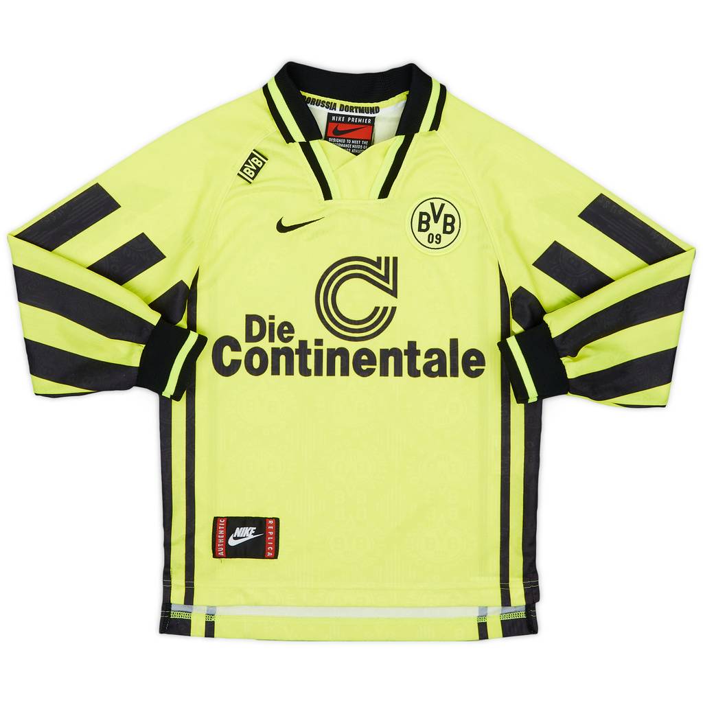 1996-97 Borussia Dortmund Home L/S Shirt - 8/10 - (S.Boys)