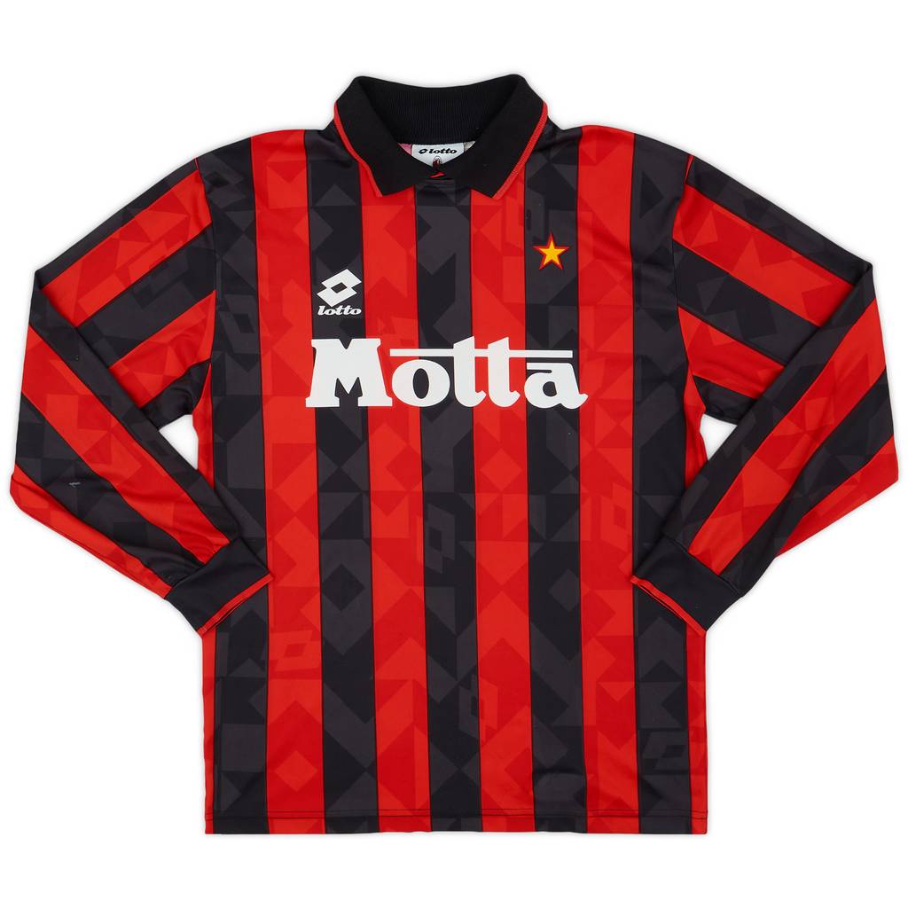 1993-94 AC Milan Home L/S Shirt - 6/10 - (M)
