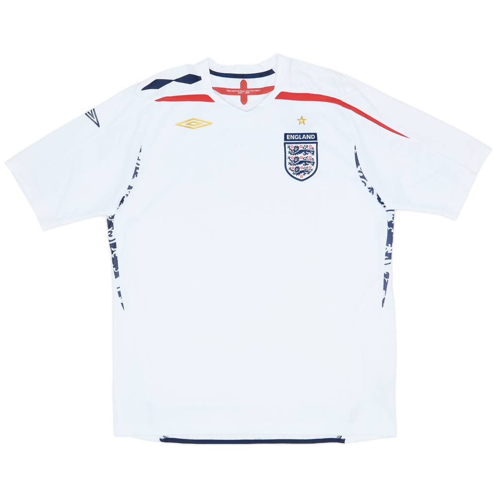 2007-09 England Home Shirt - 8/10 - (XL)