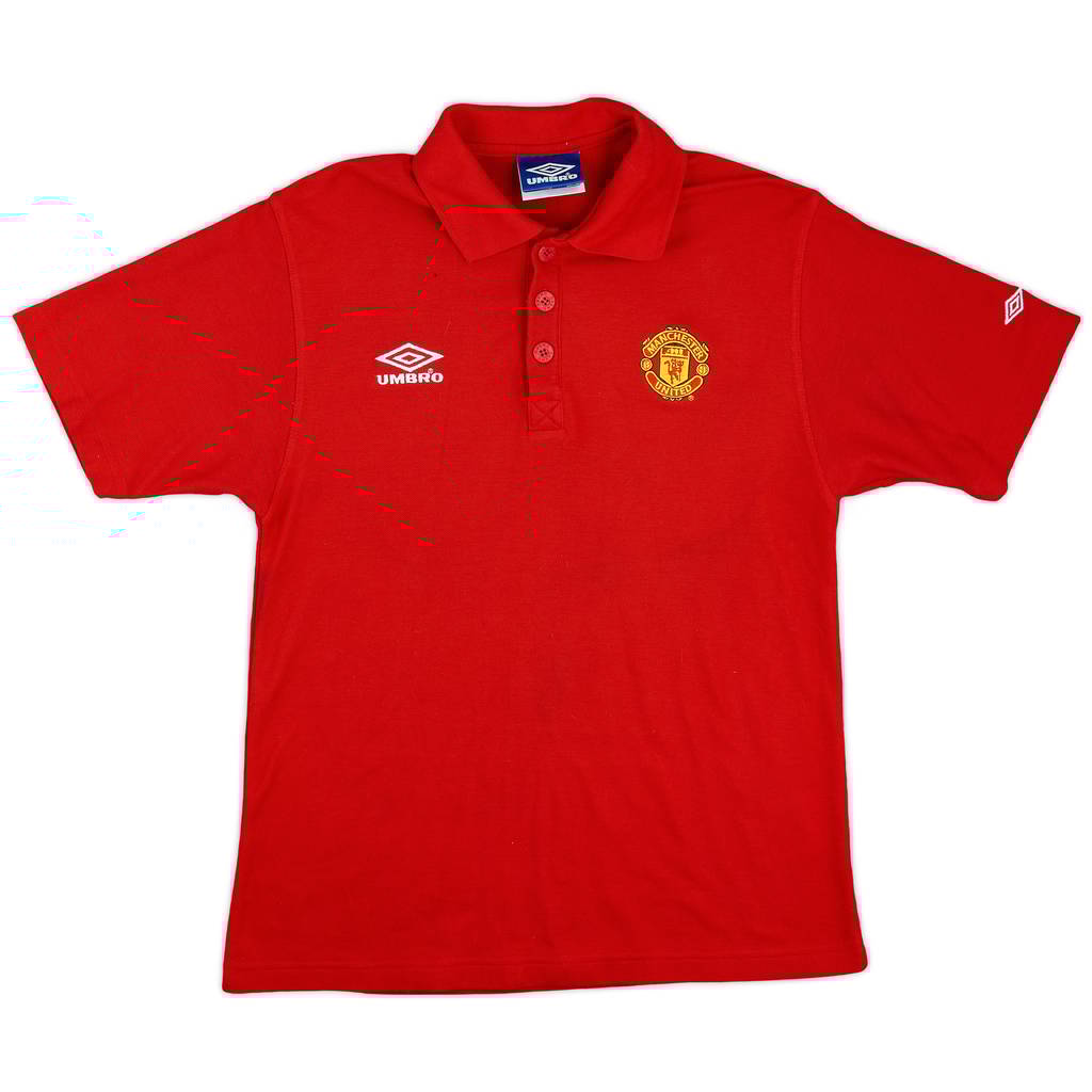 1999-00 Manchester United Umbro Polo Shirt - 9/10 - (S)
