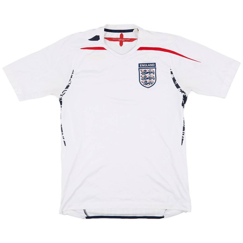 2007-09 England Home Shirt - 4/10 - (M)