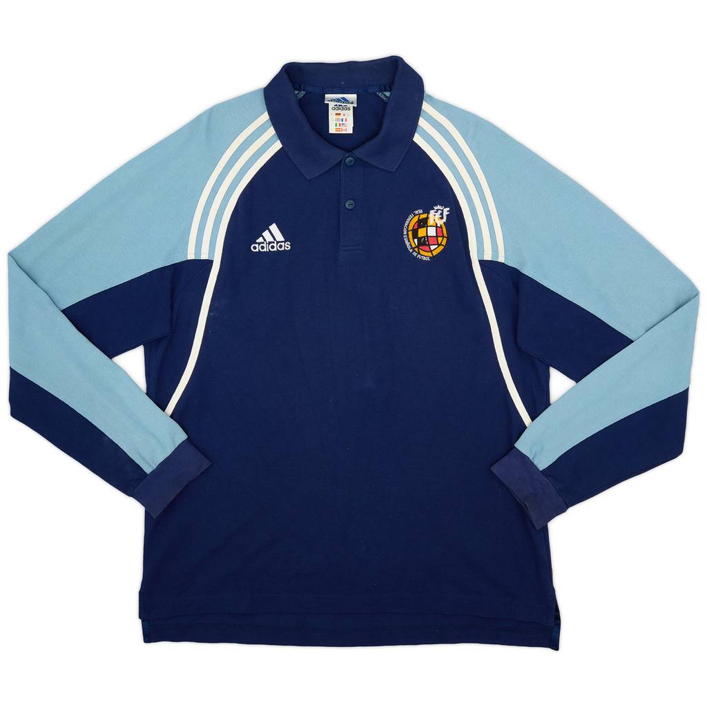 2000-01 Spain adidas Polo L/S Shirt - 6/10 - (L/XL)