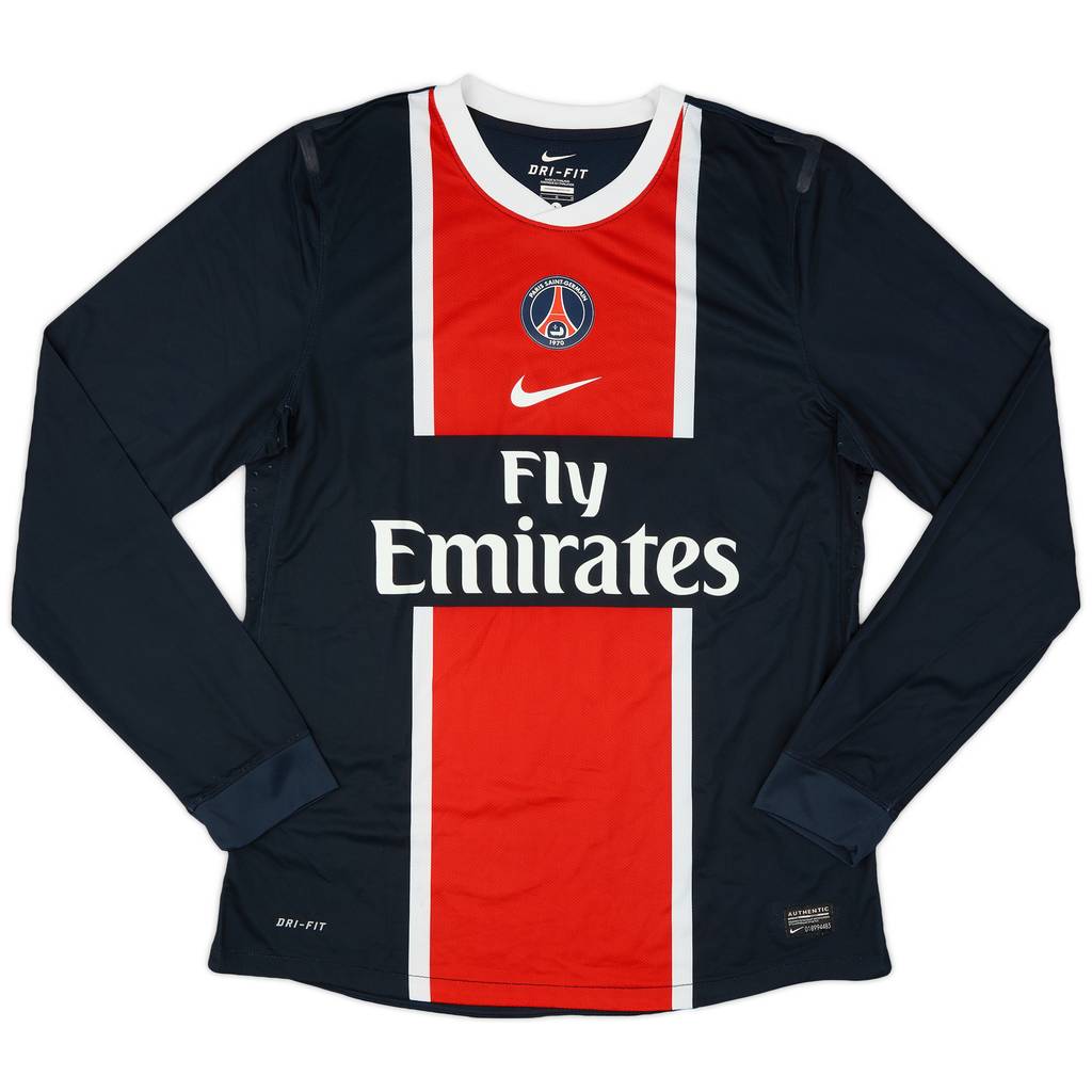 2011-12 Paris Saint-Germain Player Issue Home L/S Shirt - 9/10 - (L)